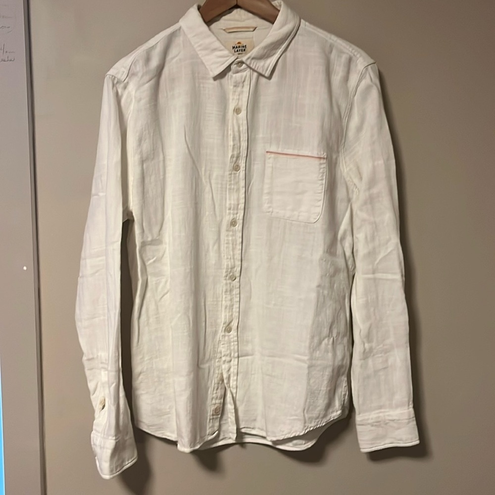 Marine layer white button down, cotton